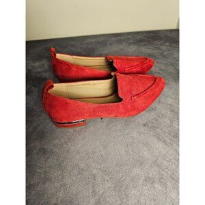 Comfort by Alexis Bendel Red Faux Suede "Zuri" Women's Flats 7.5